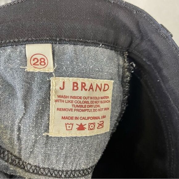 J Brand Mid Rise Shadow Skinny Jeans Black 28 - Picture 5 of 7